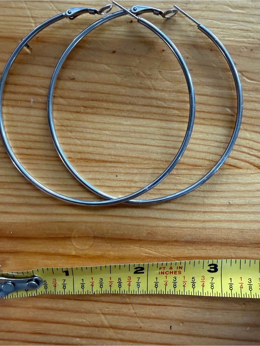 Silver Hoop Earrings - Classic Women's Jewelry - Picture 5 of 6